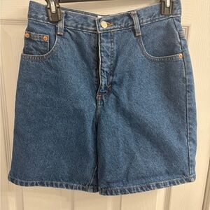 High-Waist Blue Denim Shorts